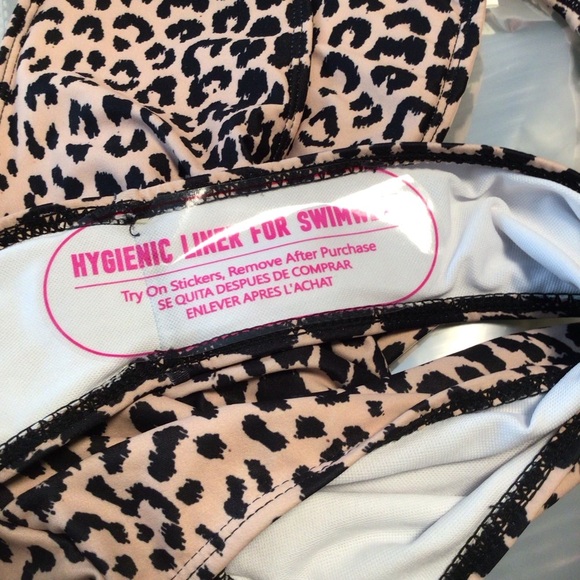 NWOT Womens Leopard Print Tie Wrap Around One Piece Swimsuit Size Small - Picture 12 of 13